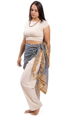 Sarong / szalik JALA / ornament niebieski I.