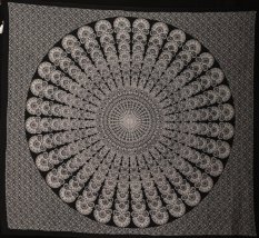 Mandala duża Barmere czarno-biała