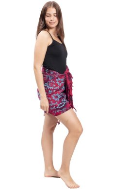 Sarong BALI BATIK czerwony VIII.