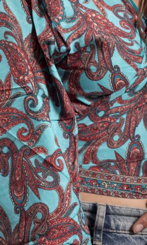 Bolero GITA z długim rękawem niebieskie I.