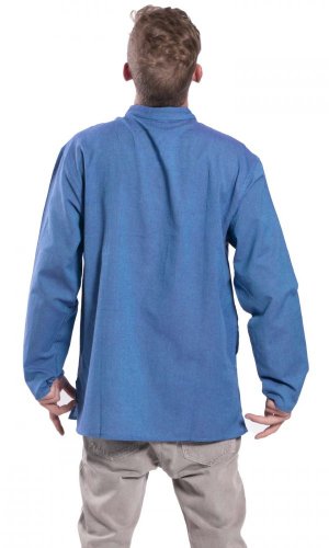 Košeľa Nepál / ETNO KURTA fluorescenčná modrá