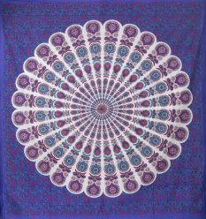 Mandala duża Barmere Sooraj różowo-niebieska I.