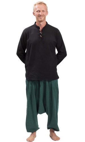 Harémové kalhoty / Sultánky CLASSIC PLEATS smaragdová