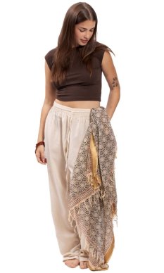 Sarong / szalik JALA / ornament czerwono-czarny III.