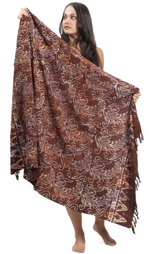 Sarong BALI BATIK hnědý III.