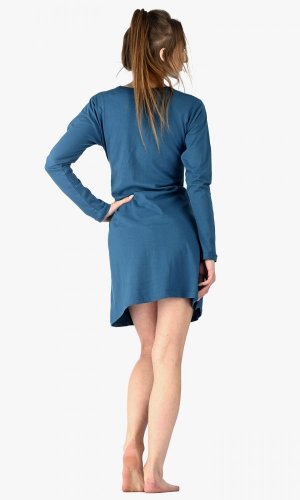Šaty s dlhým rukávom Maeve modré