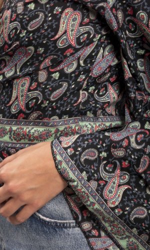 Bolero GITA z długim rękawem czarno-czerwone III.