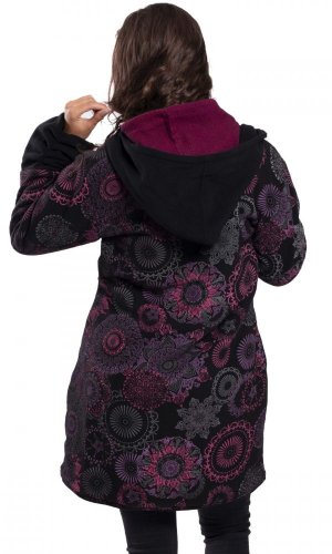 Dámsky fleecový kabát Jamuna červený - Veľkosť: XL