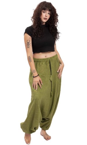 Harémové kalhoty / Sultánky KHADAR zelené