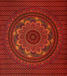 Mandala duża Laksha czerwona