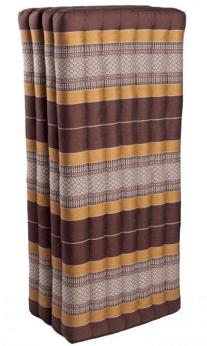 Futon składany Comfort brązowo-brązowy 120 cm