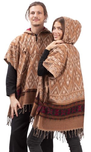 Pončo RIVAN svetlohnedé