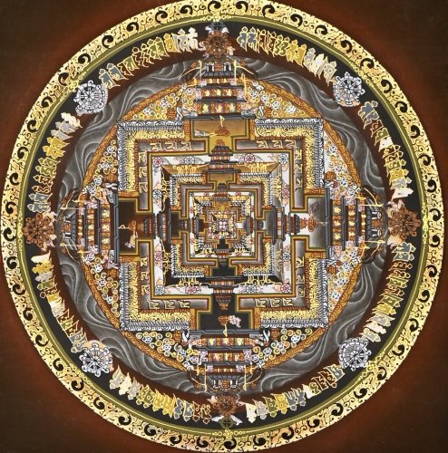 Maľovaný obraz THANGKA 55x63 cm