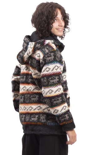 Kurtka dzianinowa HIMALAYAN szaro-biały II. - Rozmiar: 2XL