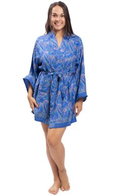 Krótkie kimono MEHER niebieski IV.