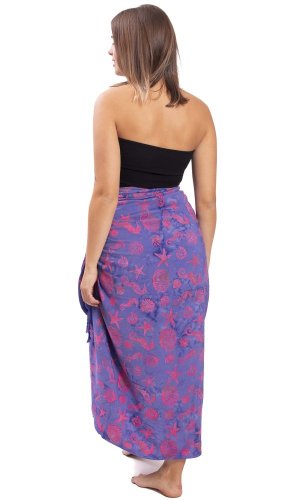 Sarong BALI BATIK fialový I.