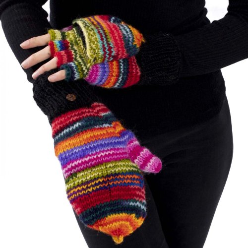 Vlněné převlékací rukavice Colours