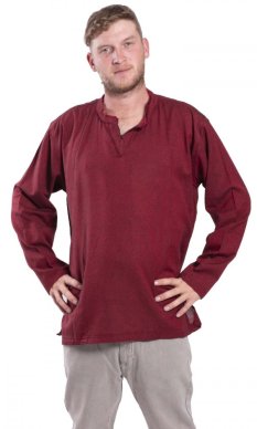 Koszula indyjska / ETNO KURTA bordowa BOHO