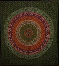 Mandala duża Barmere ciemno zielona