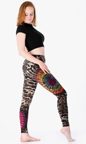 Legginsy THAI BATIK brązowe - Rozmiar: S/M