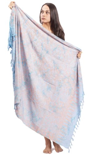 Sarong BALI BATIK niebieski XV.