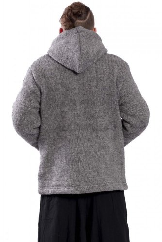 Wełniany sweter jasnoszary