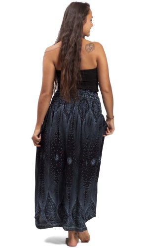 Dlouhá sukně / šaty THAI PEACOCK černá II.