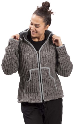 Kurtka dzianinowa PAHARI szara