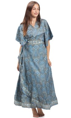 Zavinovací šaty MAYA modré V.