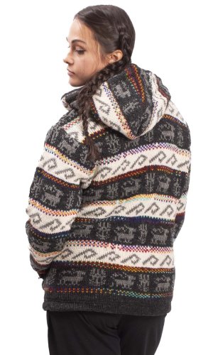 Kurtka dzianinowa HIMALAYAN szaro-biały II. - Rozmiar: 2XL