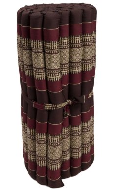 Futon rolovací / šírka 80 cm / bordó-hnedý I.