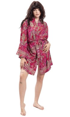 Krótkie kimono MEHER czerwony I.