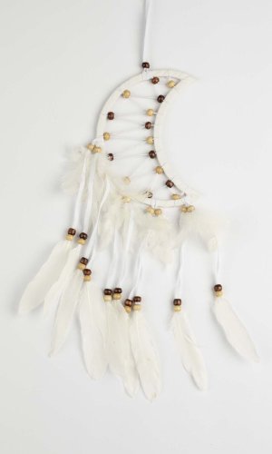 Łapacz snów MOON beżowo-brązowy/ długość 38cm