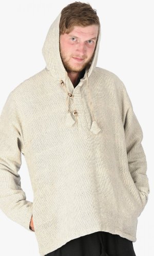 Mikina s kapucí RAHUL krémová