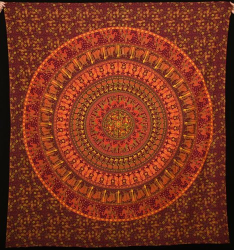 Mandala duża Kalyan Barmere czerwona