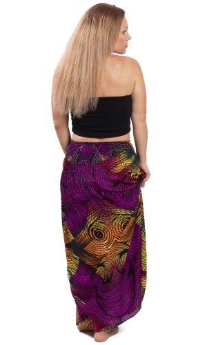 Dlouhá sukně / šaty THAI SPIRAL fialová I.