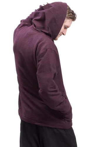 Bluza unisex z kapturem RAHUL ciemny fiolet - Rozmiar: XL