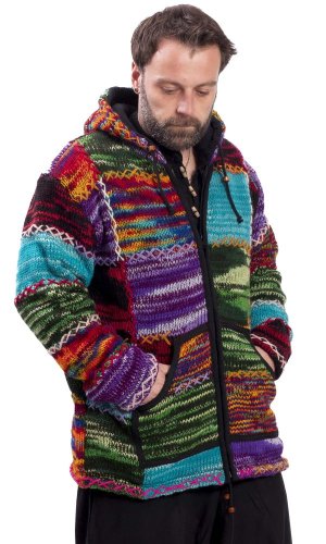 Vlněná svetrobunda multicolor