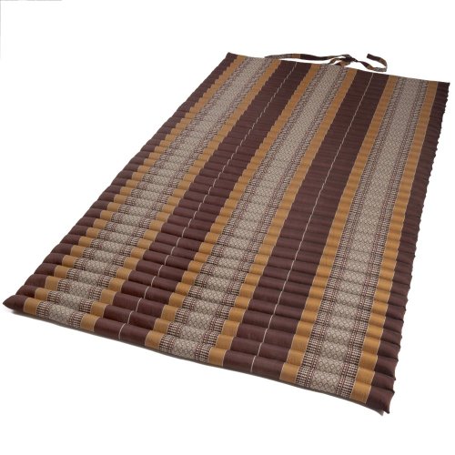 Futon rolowany / szerokość 120 cm / beżowo-brązowy