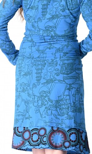 Sukienka z długim rękawem niebieska