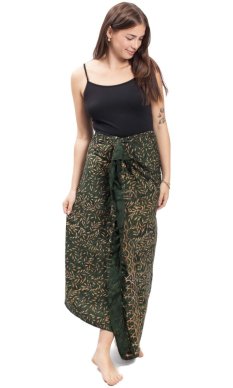 Sarong BALI BATIK tmavo zelený II.