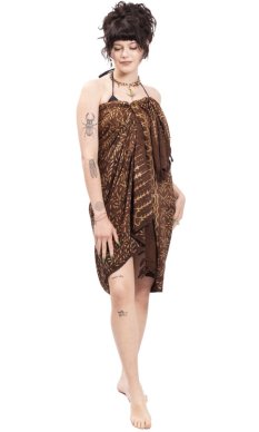 Sarong BALI BATIK brązowy IV.