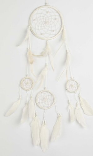 Łapacz snów CIRCLES biały/ długość 45 cm
