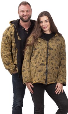 Bunda s kapucňou MUSHROOM okrová