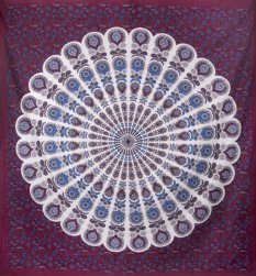 Mandala duża Barmere Sooraj niebiesko-fioletowa III.