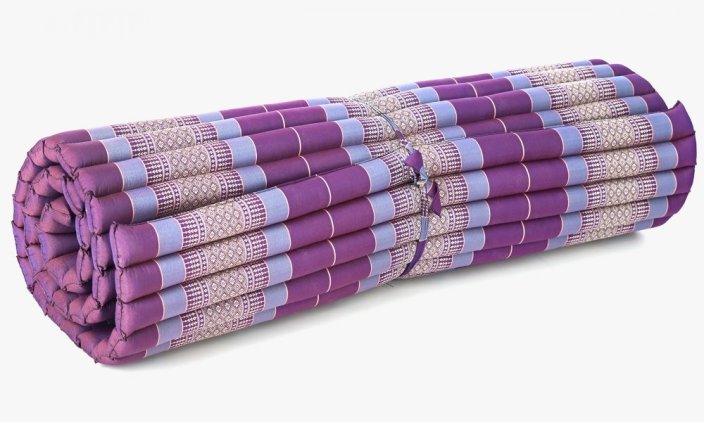 Futon rolowany fioletowy / szerokość 120 cm