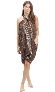 Sarong BALI BATIK hnědý II.