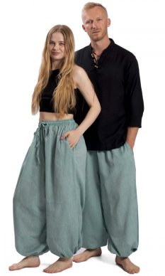 Harémové kalhoty / Sultánky MILD azurové
