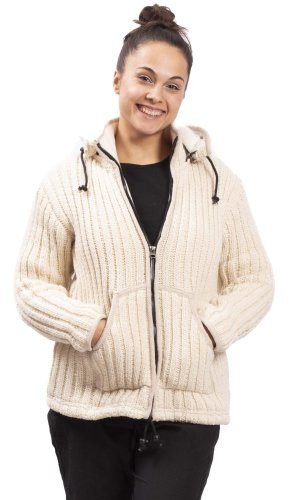 Kurtka dzianinowa PAHARI natur I. - Rozmiar: M