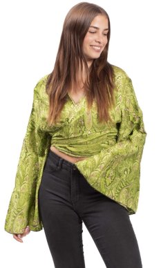 Bolero GITA z długim rękawem zielone III.